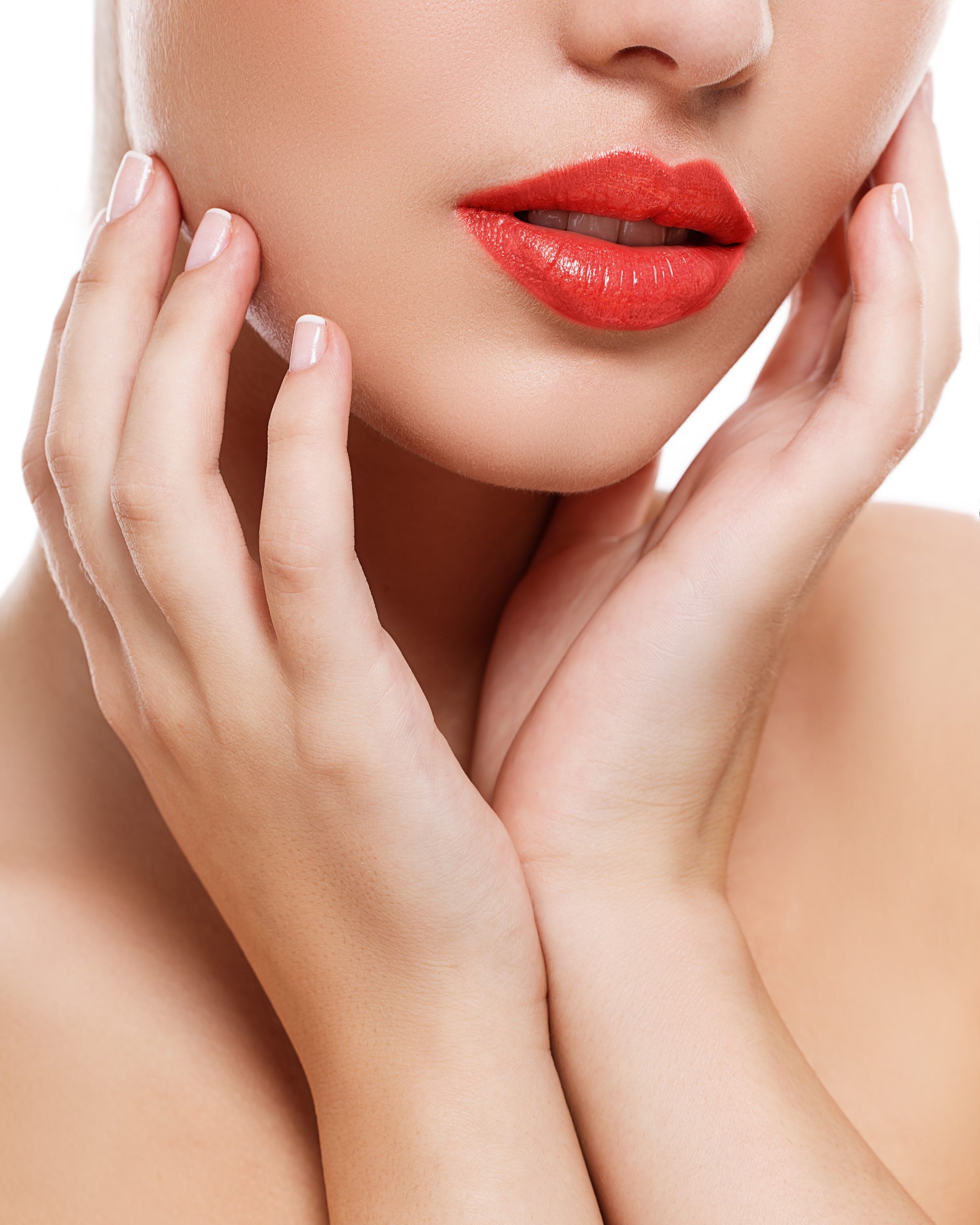 girl with red lipstick