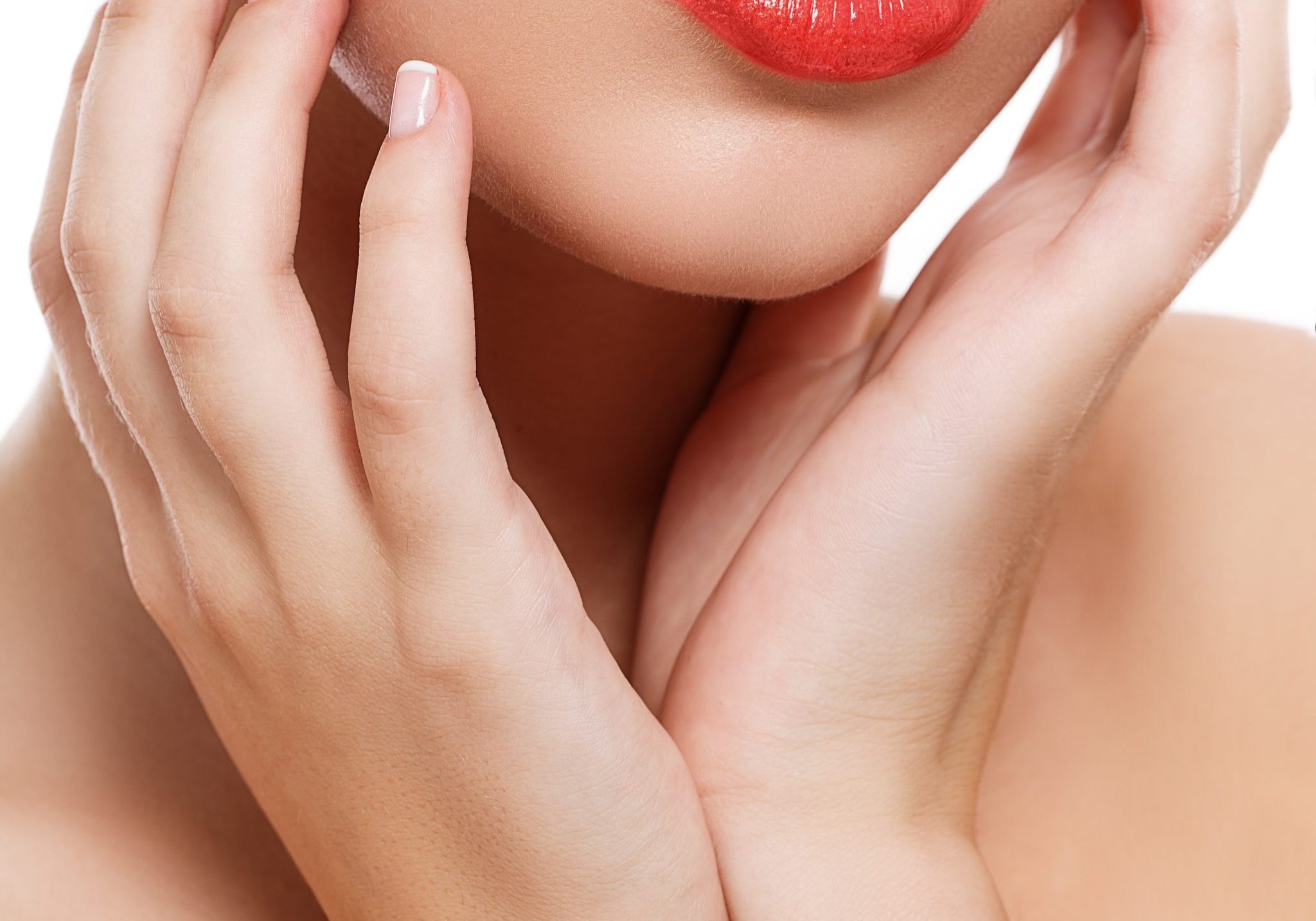 girl with red lipstick
